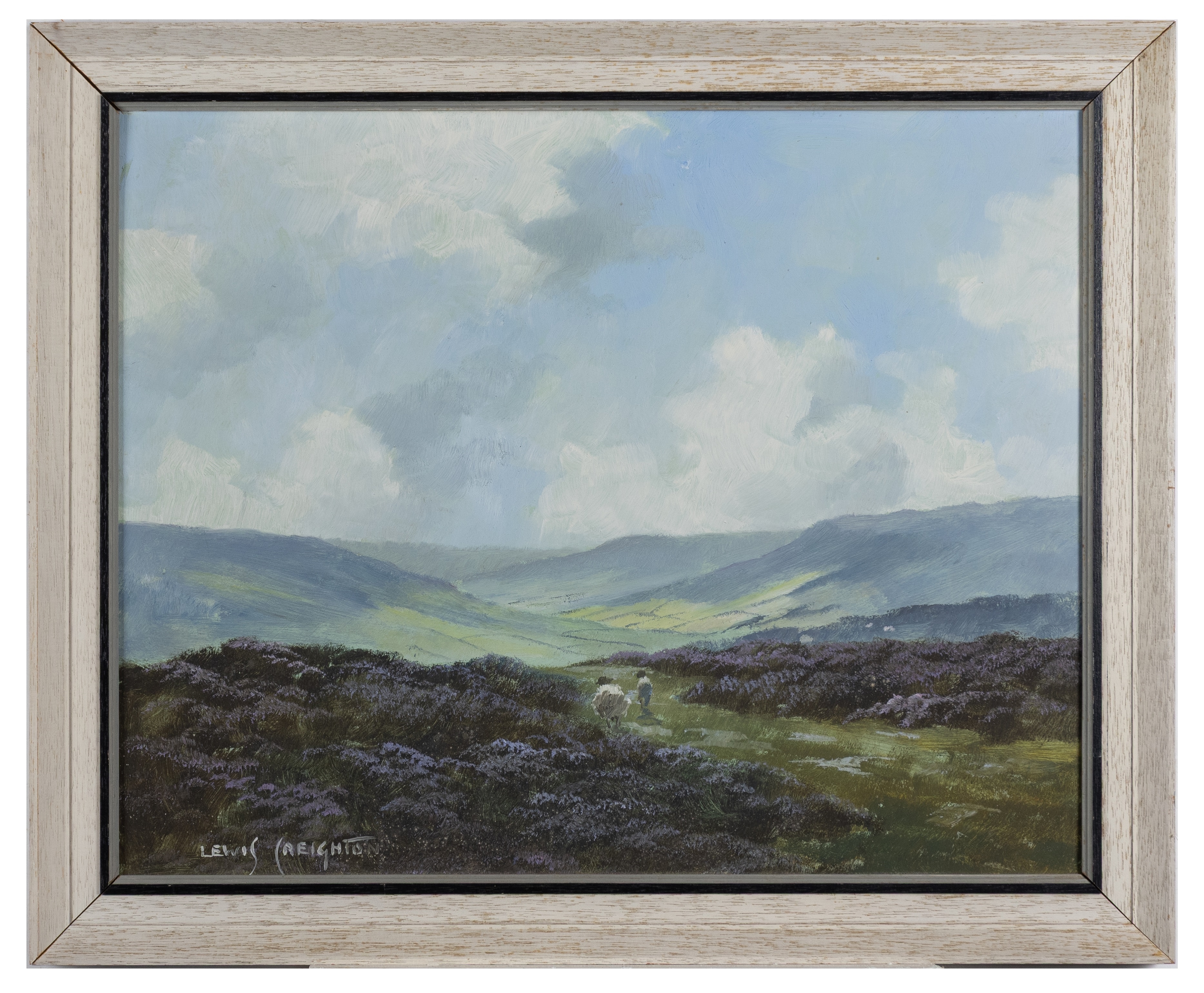 Roger Inman | Winding country path with village on the coast beyond ...