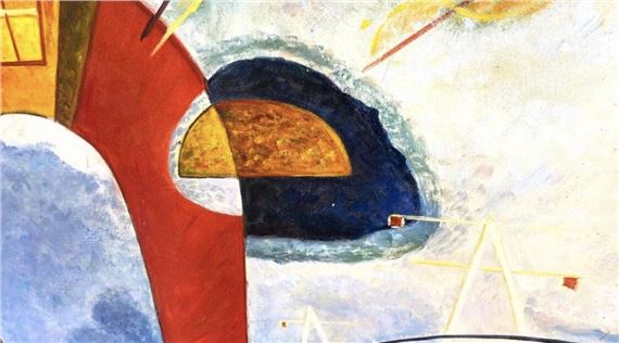 Andy Auld | Modernist Oil Painting On Canvas. Geometric Shapes. | MutualArt