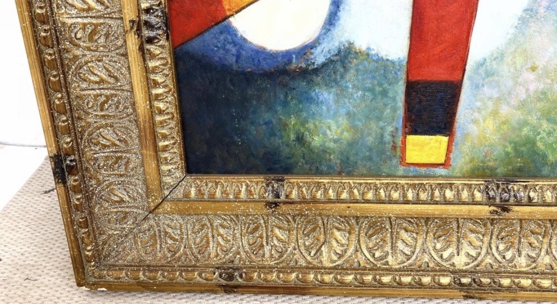 Andy Auld | Modernist Oil Painting On Canvas. Geometric Shapes. | MutualArt