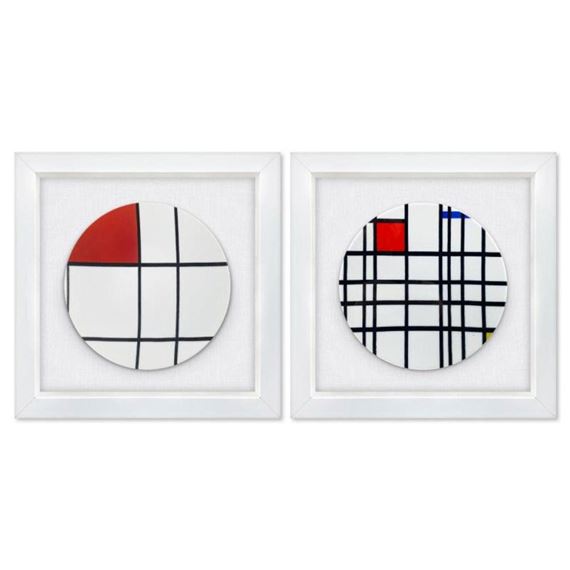 Composition with Yellow, Blue & Red and Composition B with Red - Piet Mondrian