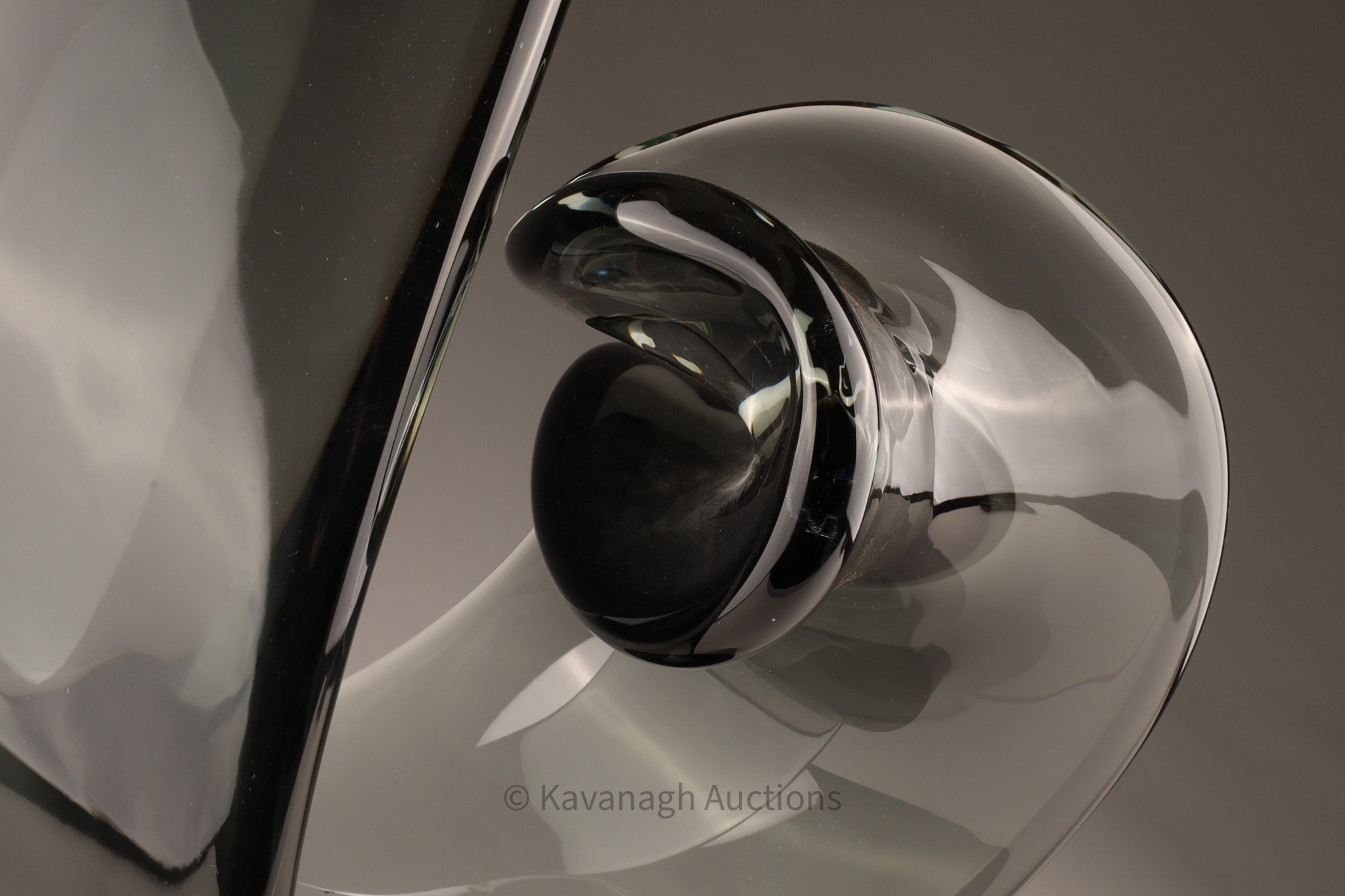 Elio Raffaeli | Modernist Elio Raffaeli Murano Smoke Glass Abstract ...