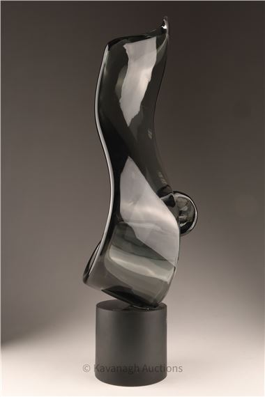 Elio Raffaeli | Modernist Elio Raffaeli Murano Smoke Glass Abstract ...