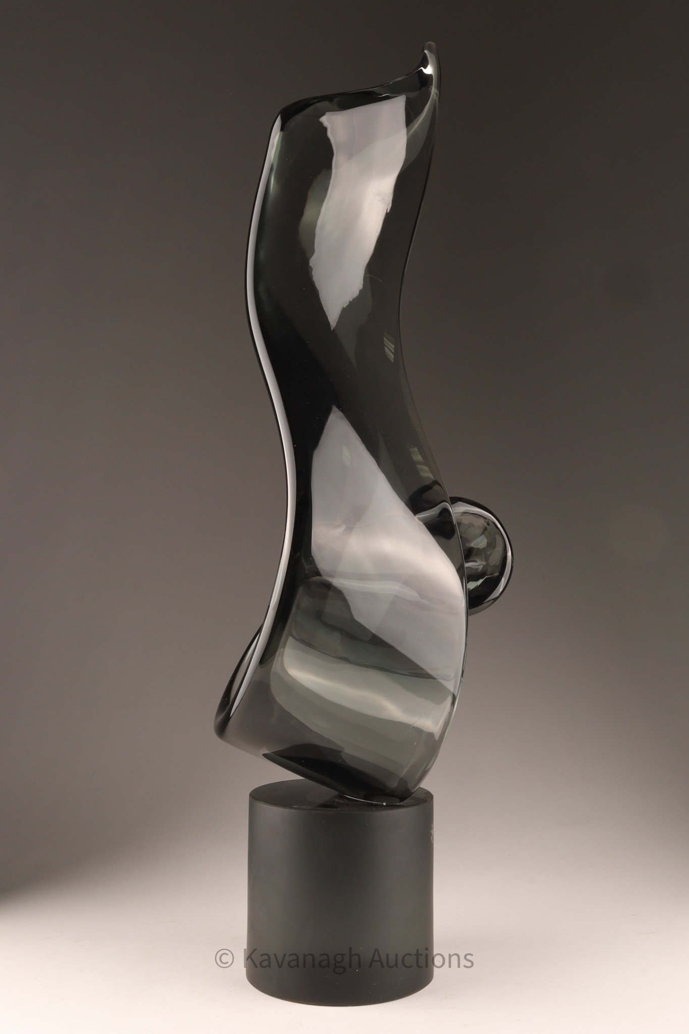 Elio Raffaeli | Modernist Elio Raffaeli Murano Smoke Glass Abstract ...
