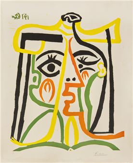 Portrait de Jacqueline au chapeau de paille