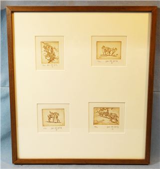 4 limited edition etchings
