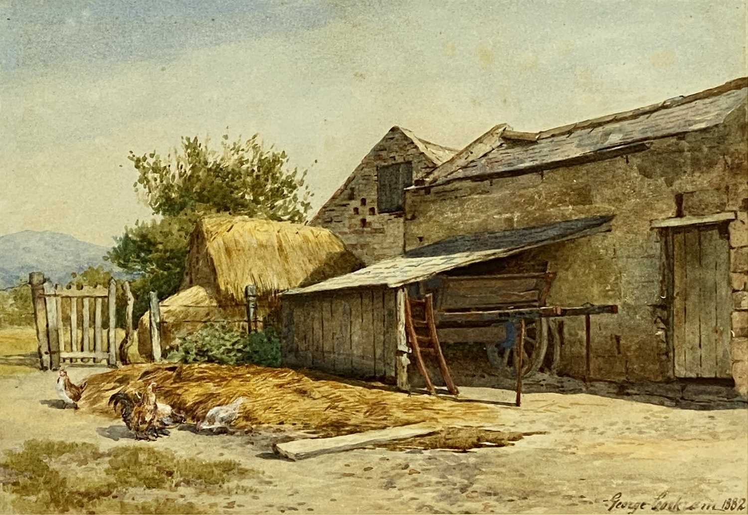 George Cockram | watercolour - farmyard (1882) | MutualArt