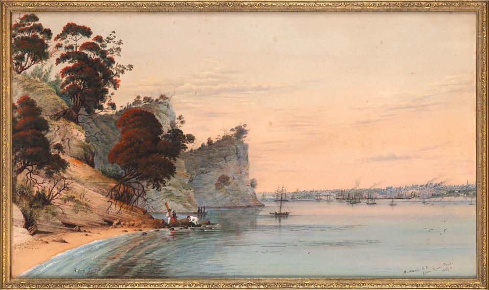 Alfred Sharpe | Auckland, New Zealand – from Kauri Point (1887) | MutualArt