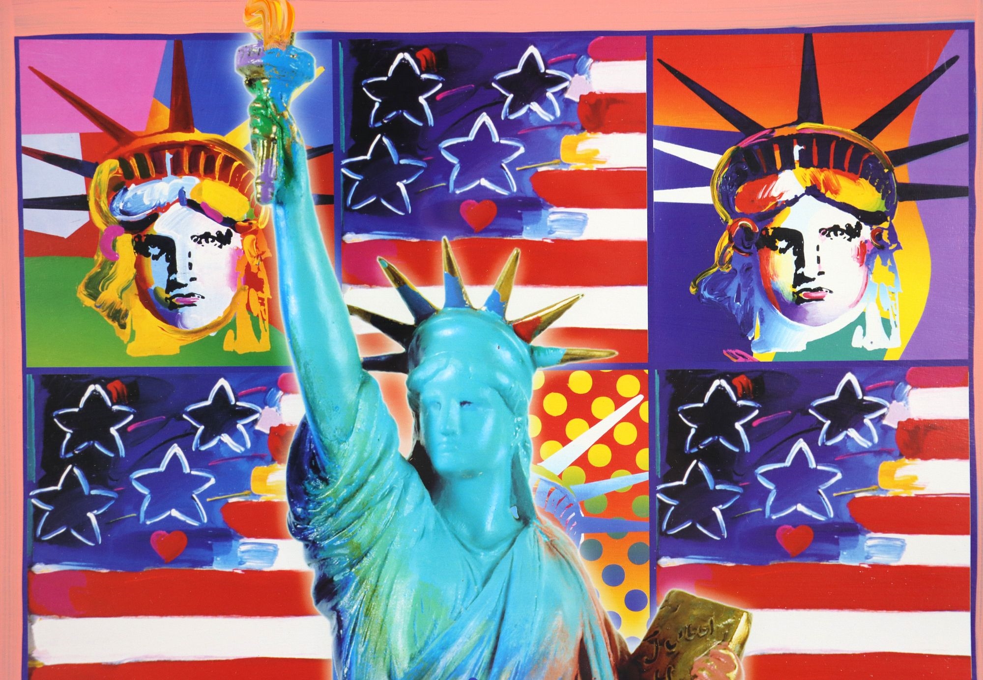 Peter Max | God Bless America III - With Five Liberties | MutualArt
