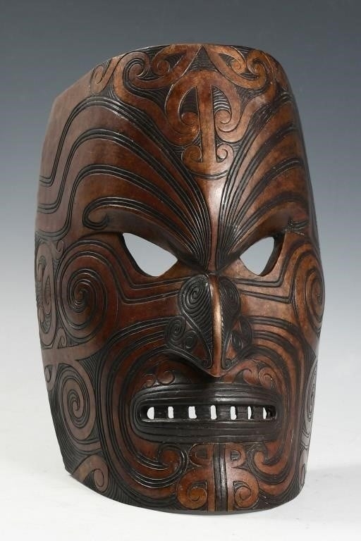 Joe David | Maori-Style Patterned Mask (1996) | MutualArt