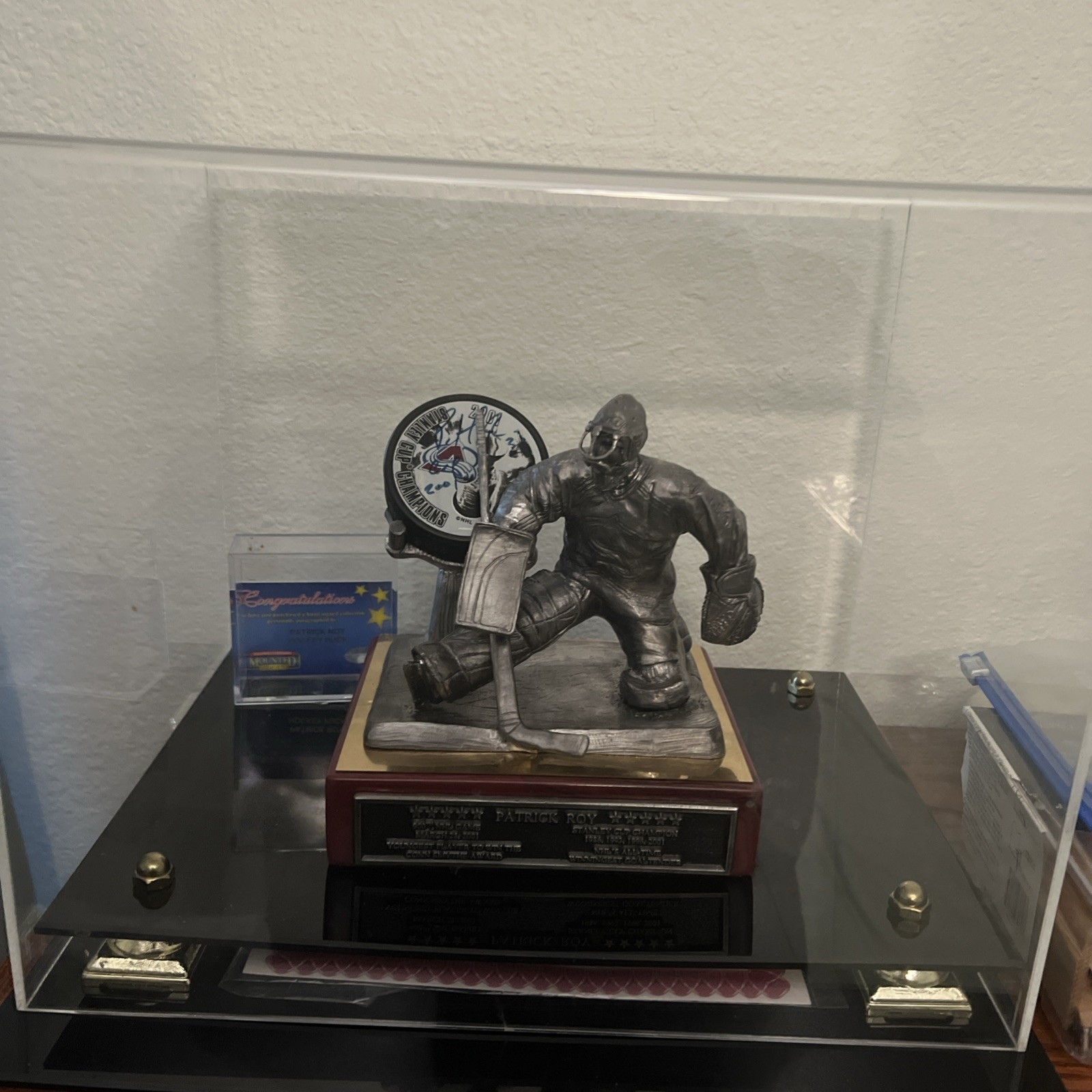 Michael Ricker | Patrick Roy Pewter Statue (2002) | MutualArt