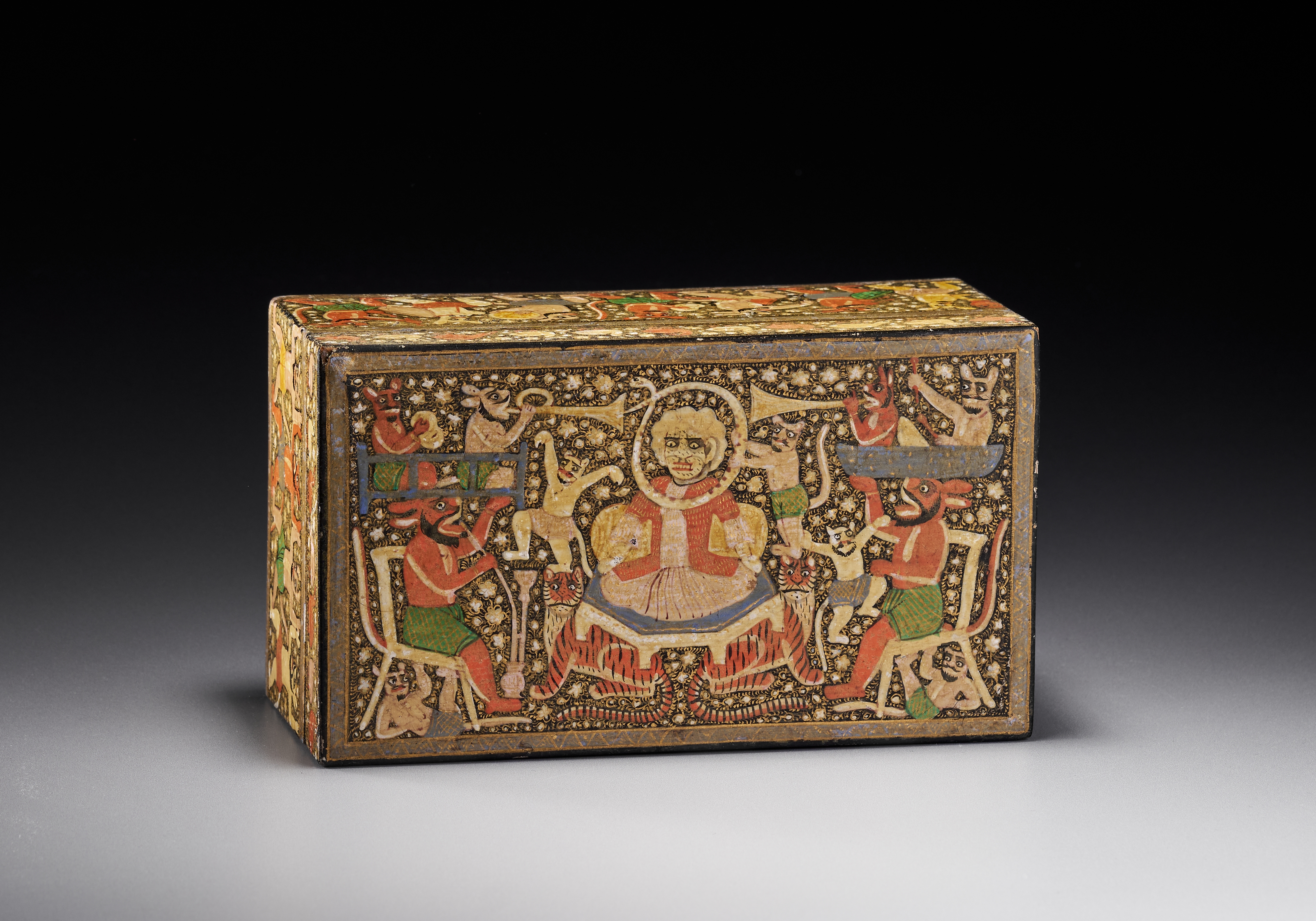 Indian School, 10th Century | AN INDIAN PAINTED AND LACQUERED WOOD BOX ...