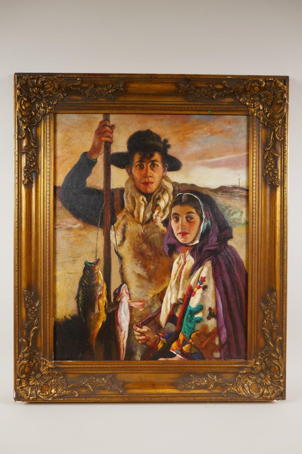 Irish School, 19th Century | fisherman and his wife | MutualArt
