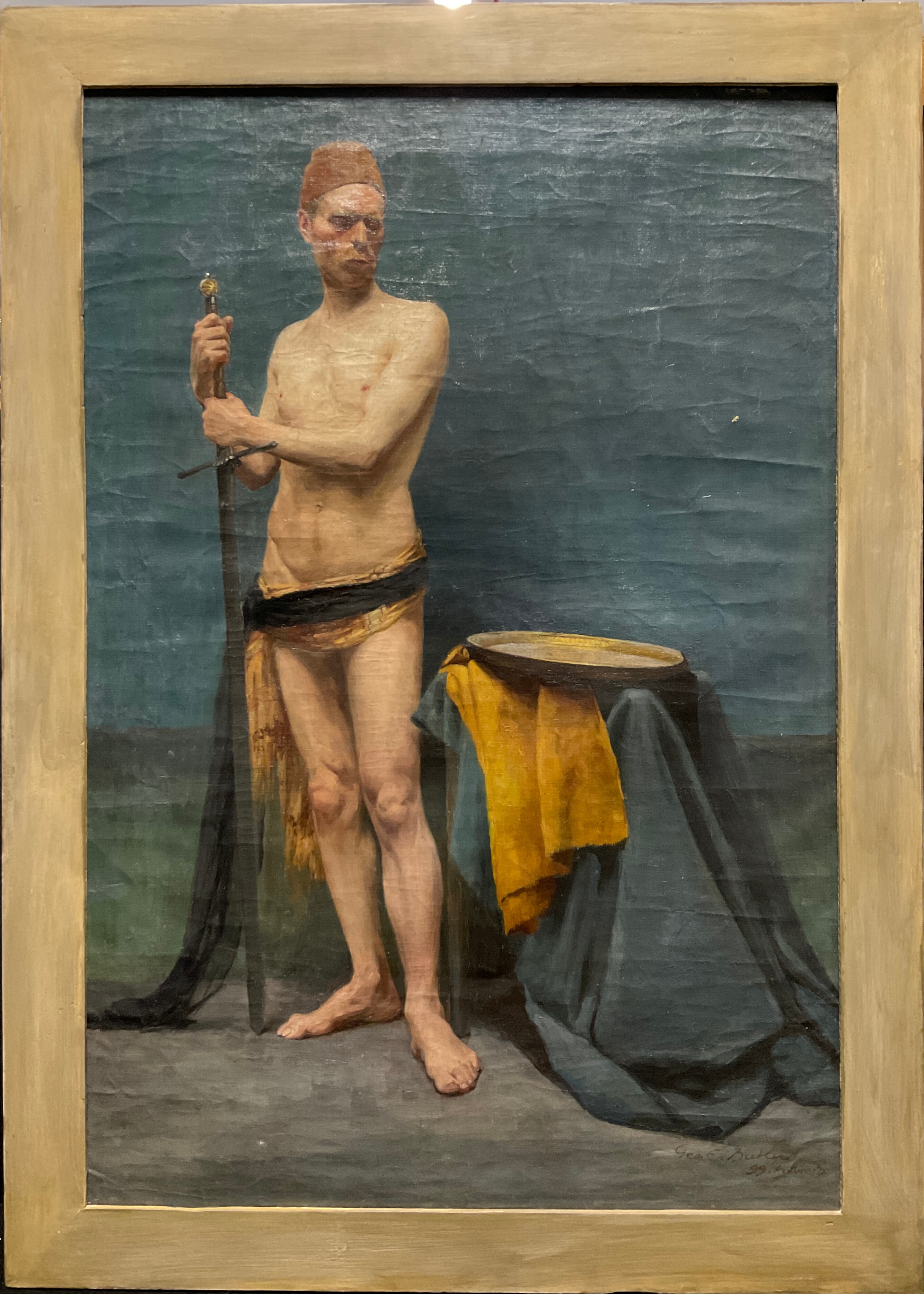George Edmund Butler | Coppia di studi accademici virili in costume ...