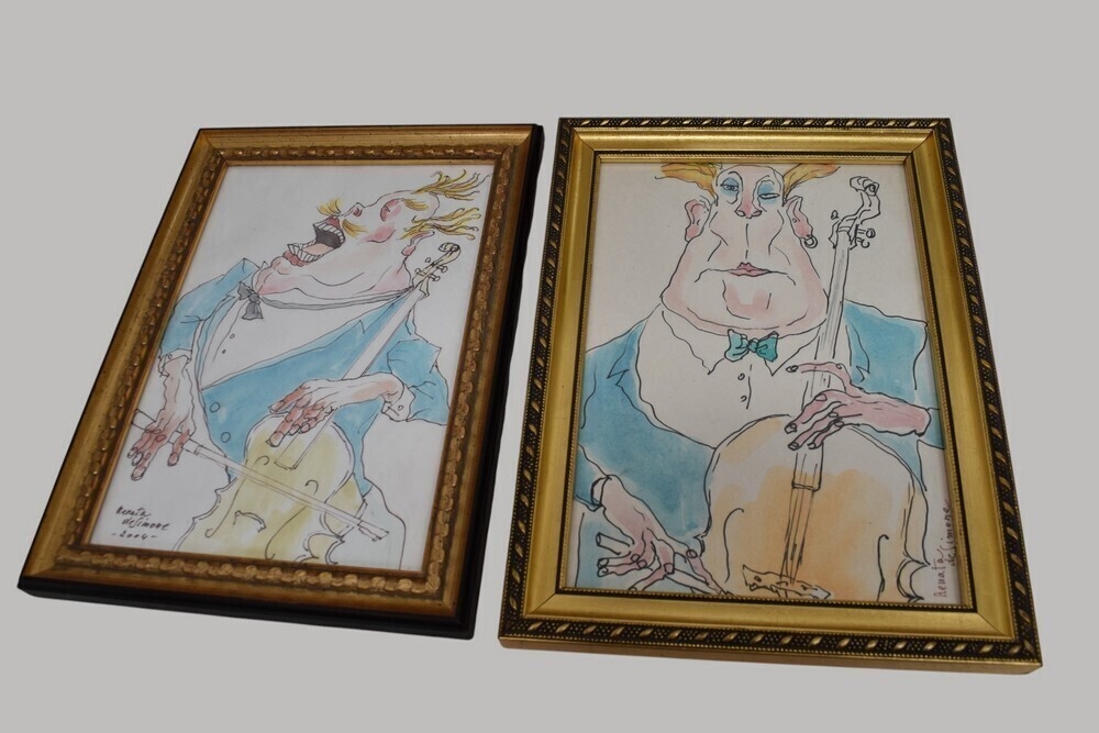 Renata de Simone | Nine various watercolour and pen and ink drawings of ...