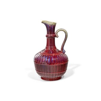 A FINE AND SUPERB FLAMBÉ-GLAZED EWER
