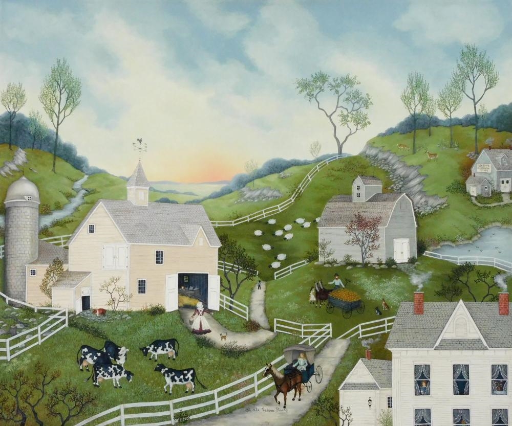 Linda Nelson Stocks | Hillside Farm (1990) | MutualArt