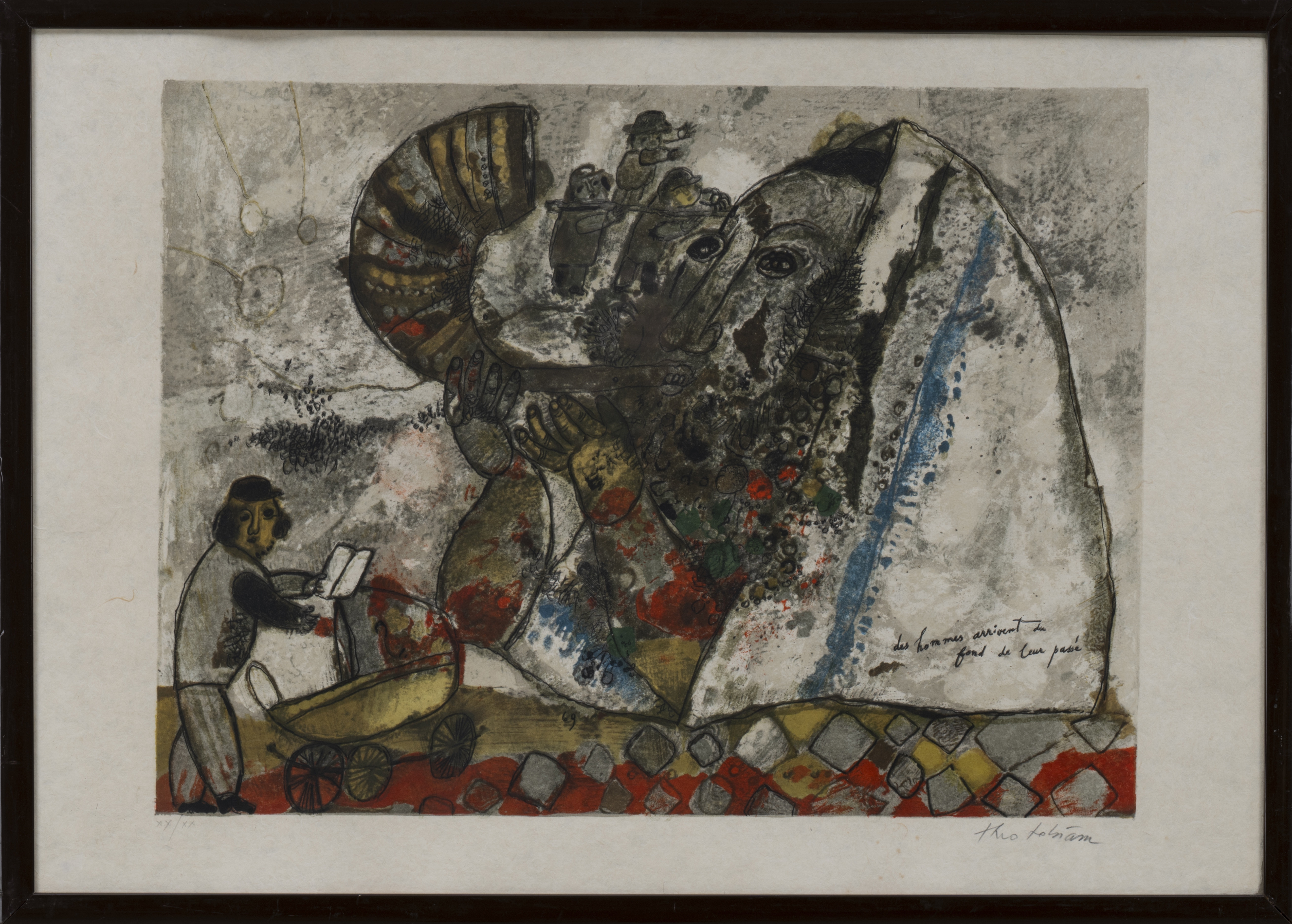 Théo Tobiasse | Les hommes arrivent du fond de leur passé | MutualArt