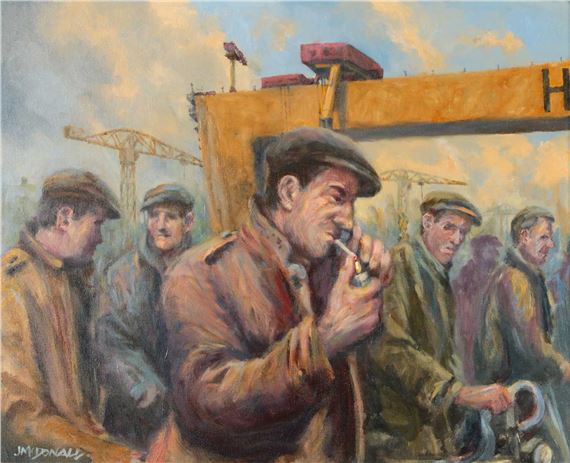 SHIPYARD WORKERS LIGHTING UP - James McDonald