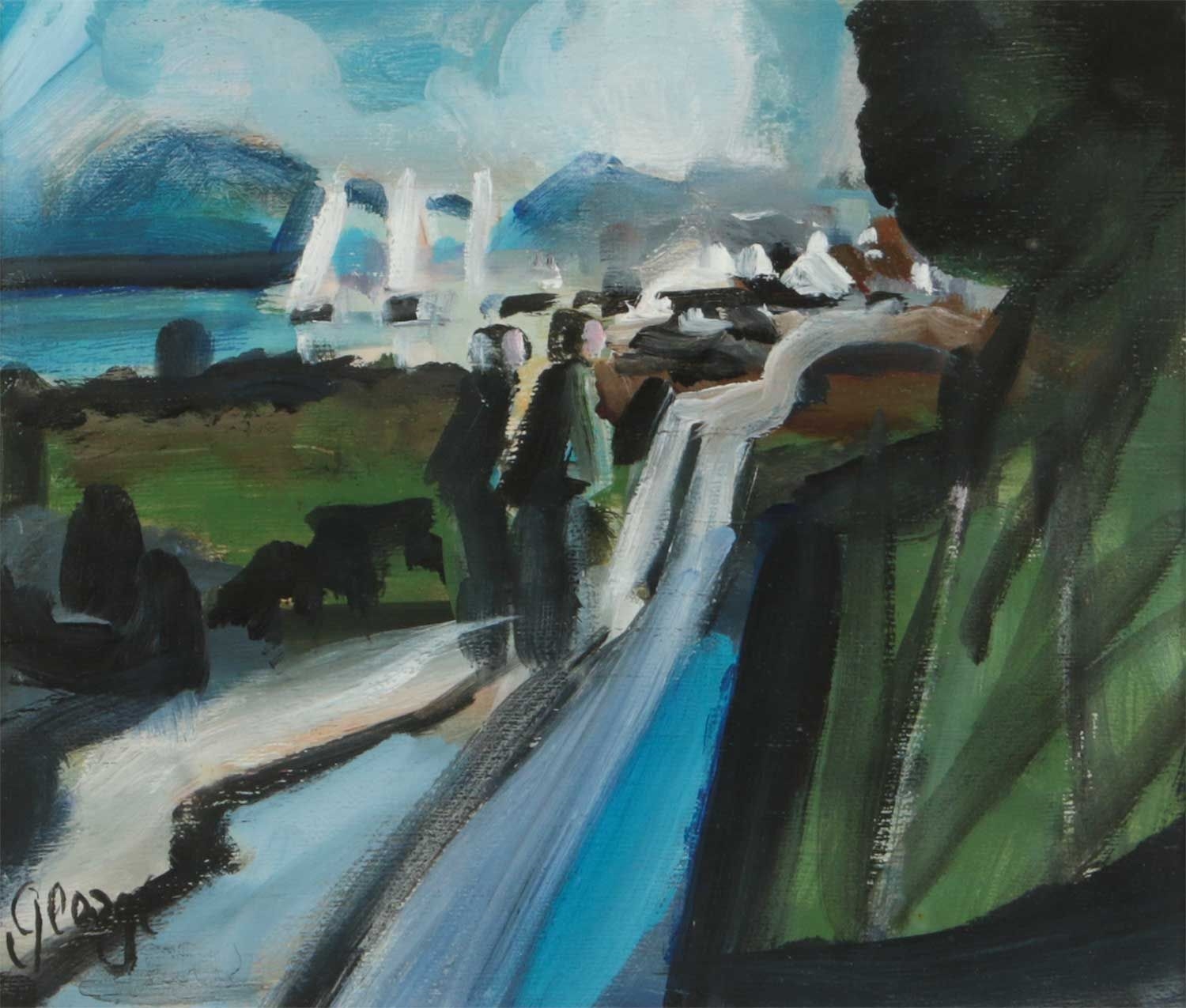 George Dunne | ON THE ROAD TO THE VILLAGE | MutualArt