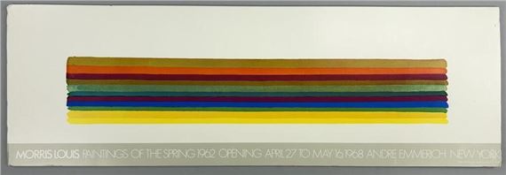 1968 New York exhibition poster, for "Morris Louis Paintings of the Spring of 1962 - Morris Louis