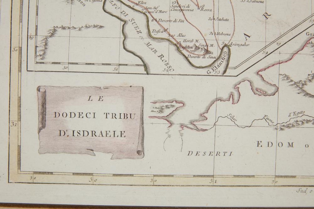 Antonio Zatta | A 1785 map of the Holy land showing the traditional ...