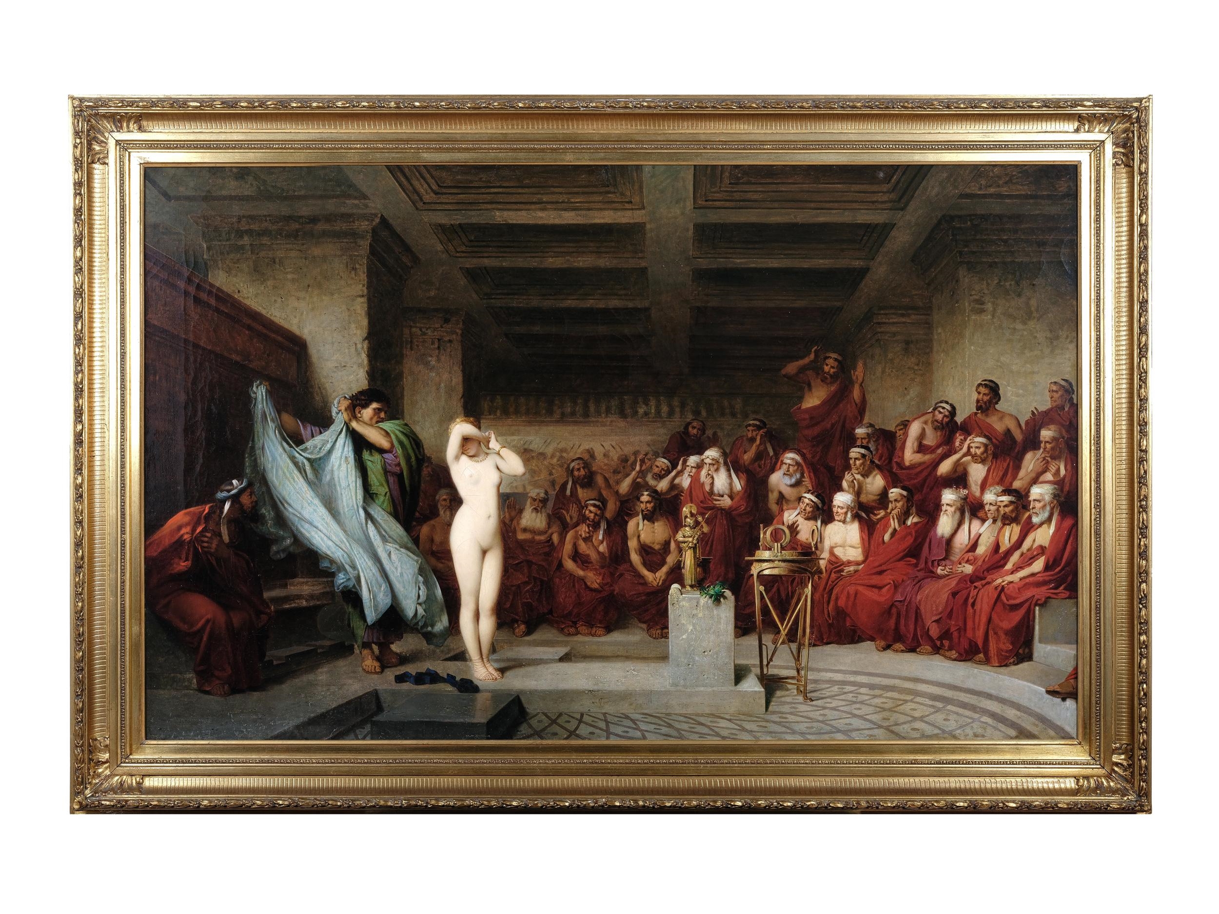 Jean-Léon Gérôme | Phryne before the Areopagus (1870 - 1880) | MutualArt