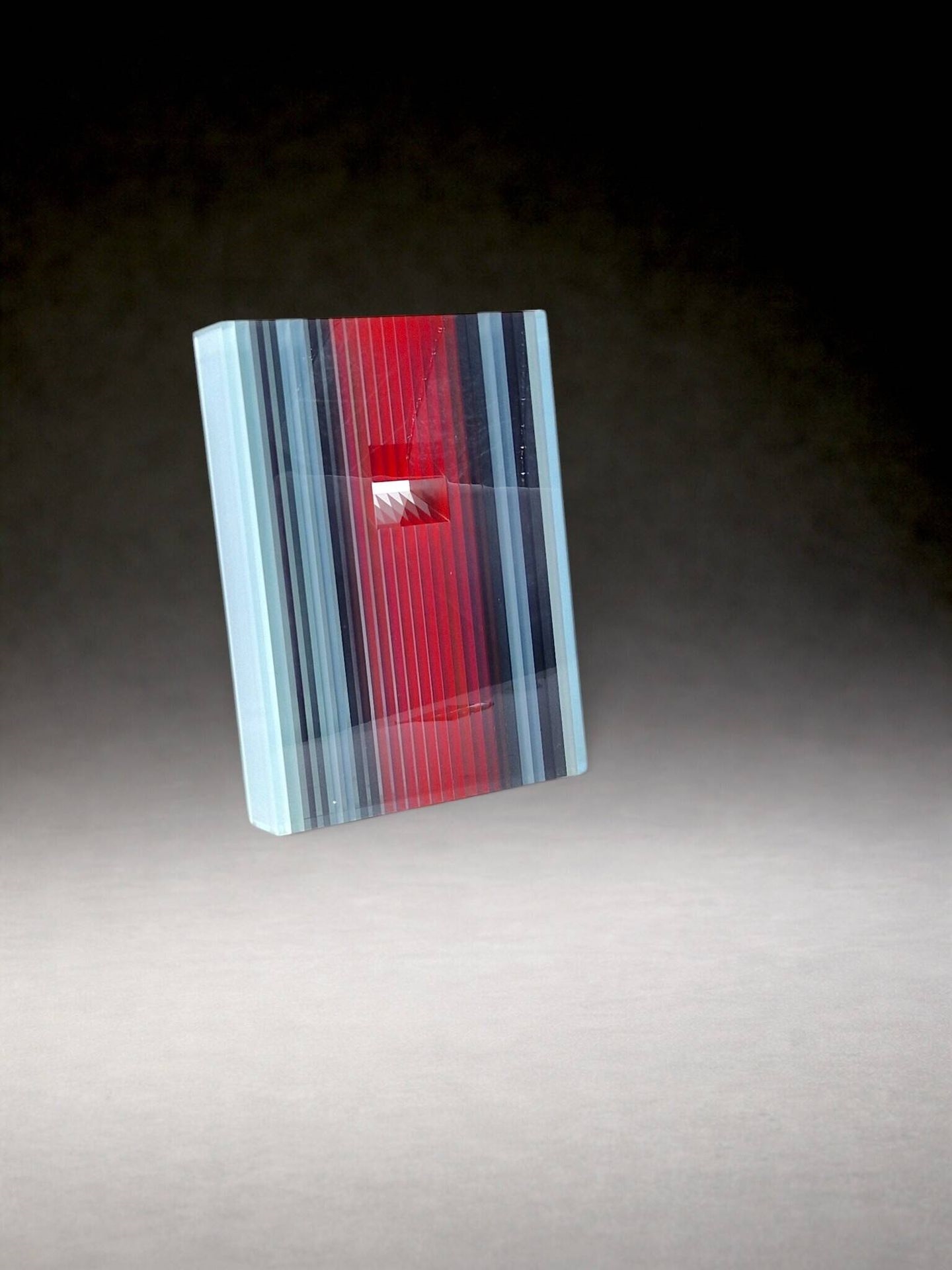 Bohumil Eliáš | Rectangular sculpture in laminated and painted glass ...