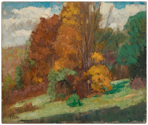 A Windy Day - Connecticut Landscape - Ernest David Roth