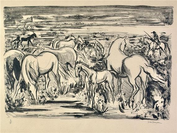 Pair of Modernist Lithographs, Brayer and Pascin - Hans Erni