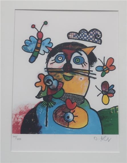 Otmar Alt | Cat with hat | MutualArt