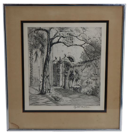 Black and White Architectural Landscape Print - Elizabeth O'Neill Verner