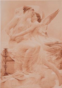 Print after Lionel-Noel Royer's 1893 Oil Painting Cupid and Psyche Picture