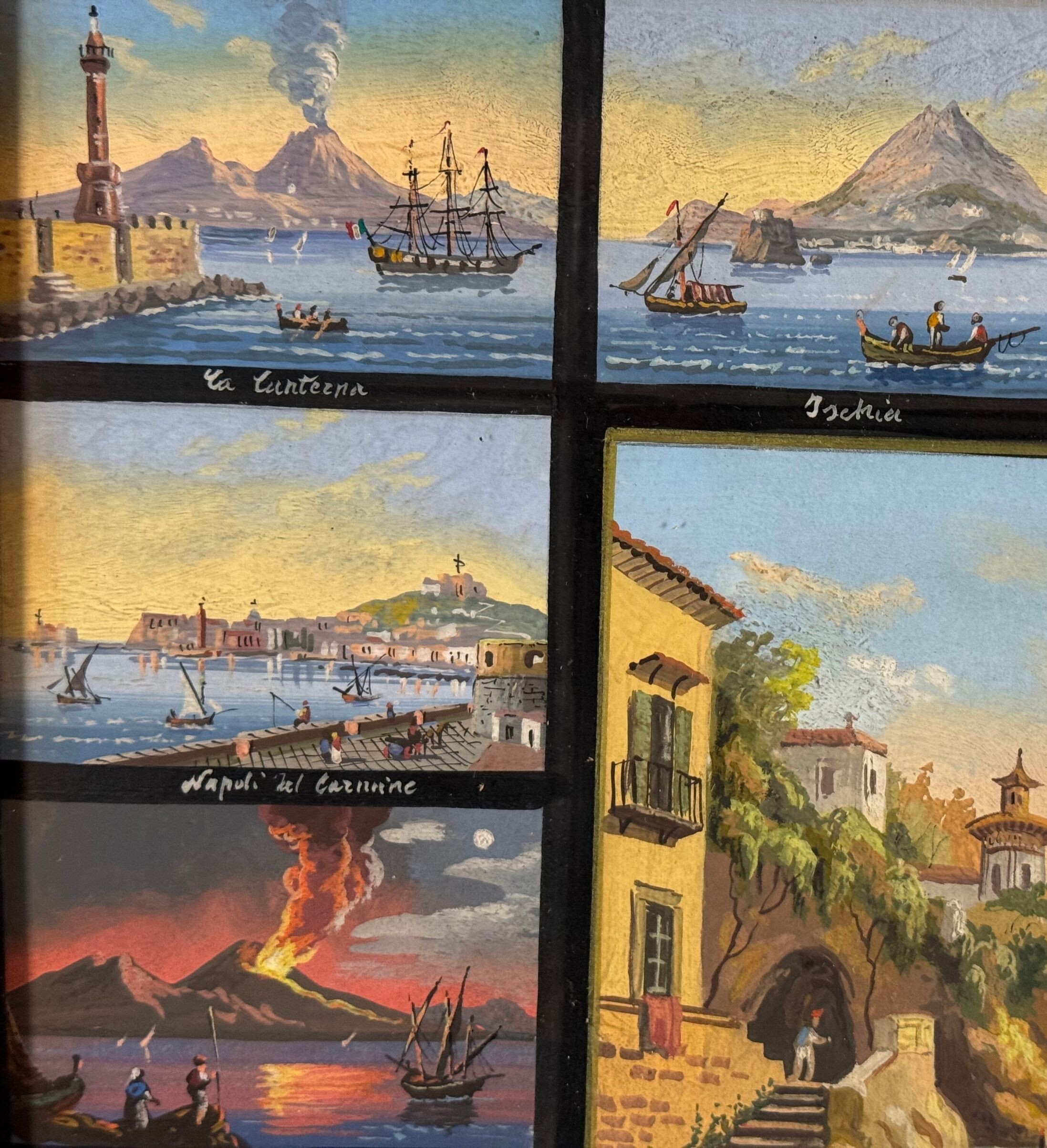 Italian School | Grouping of 17 views of various Neapolitan locations ...