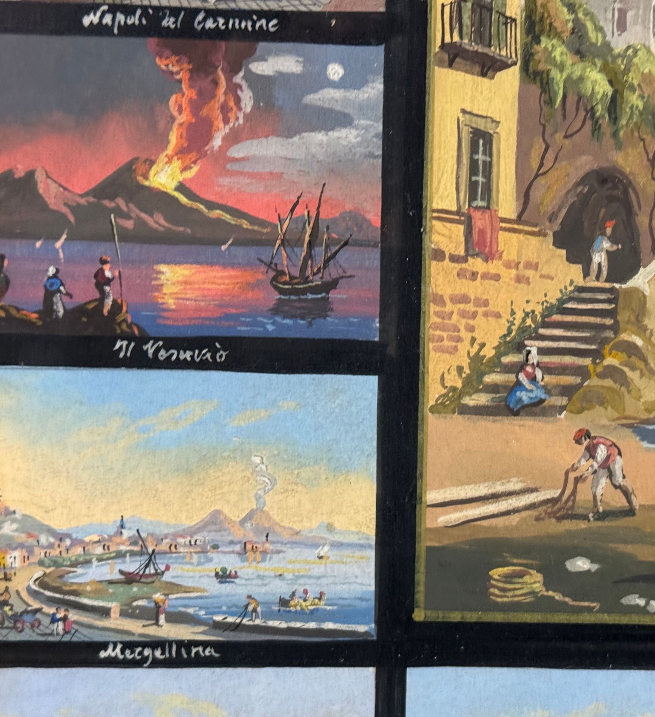 Italian School | Grouping of 17 views of various Neapolitan locations ...