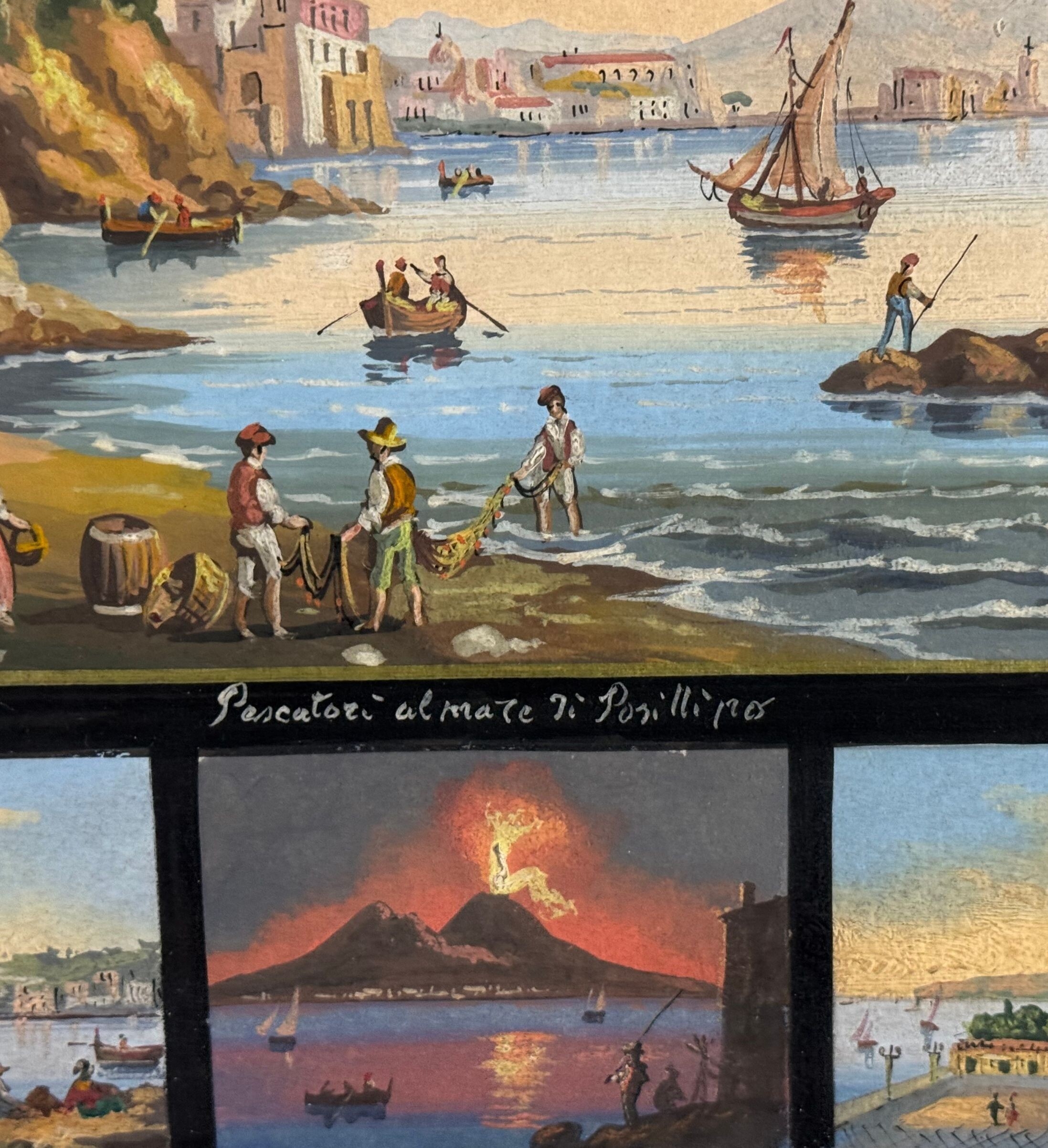 Italian School | Grouping of 17 views of various Neapolitan locations ...
