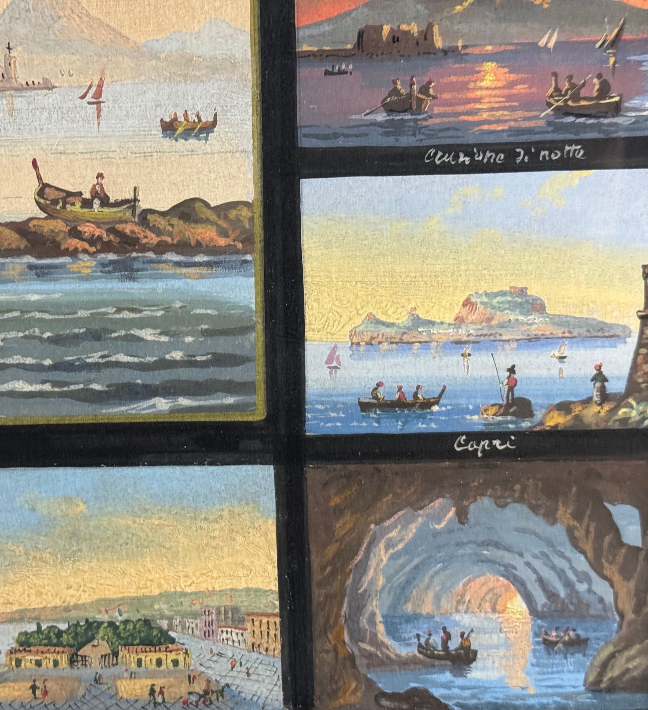 Italian School | Grouping of 17 views of various Neapolitan locations ...
