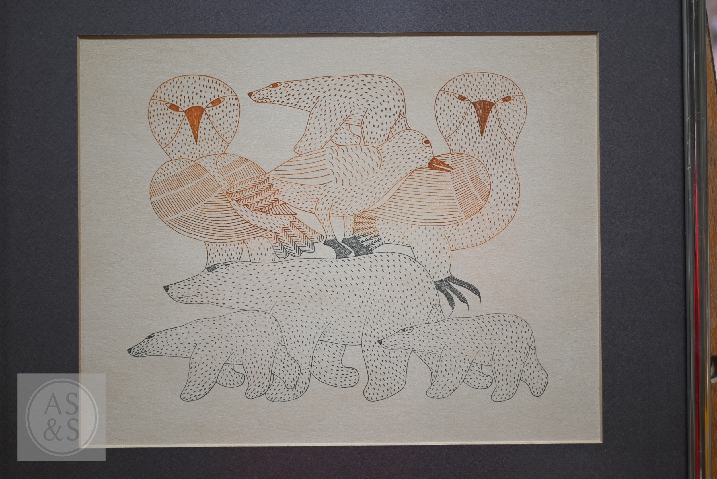 Kenojuak Ashevak | Owls and Bears (1970) | MutualArt