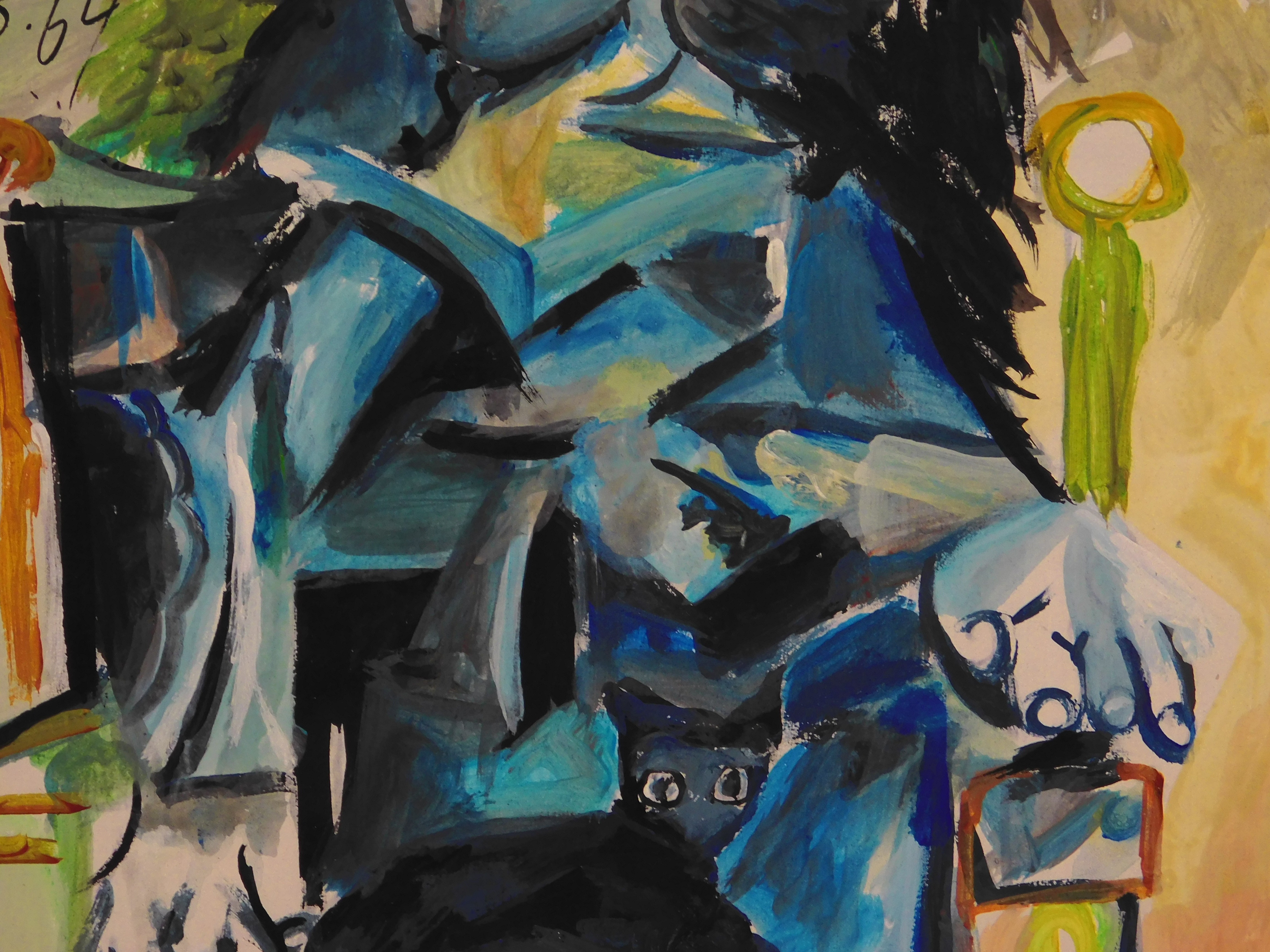 Pablo Picasso | Jacqueline Assie avec son Chat Noir (64) | MutualArt