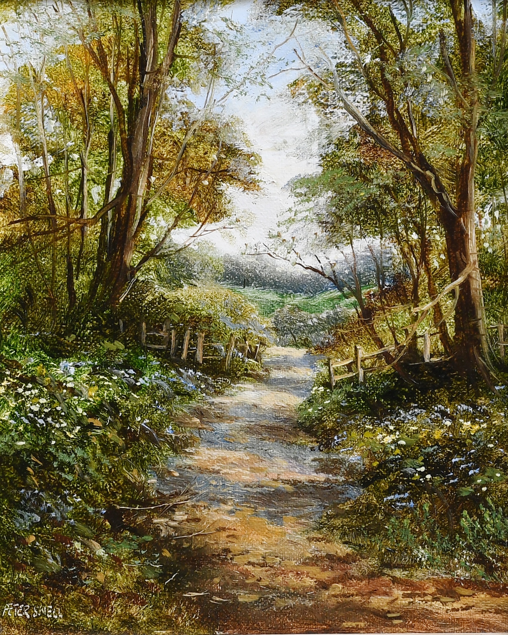 Peter Snell | Thatched cottages on the edge of a wood | MutualArt