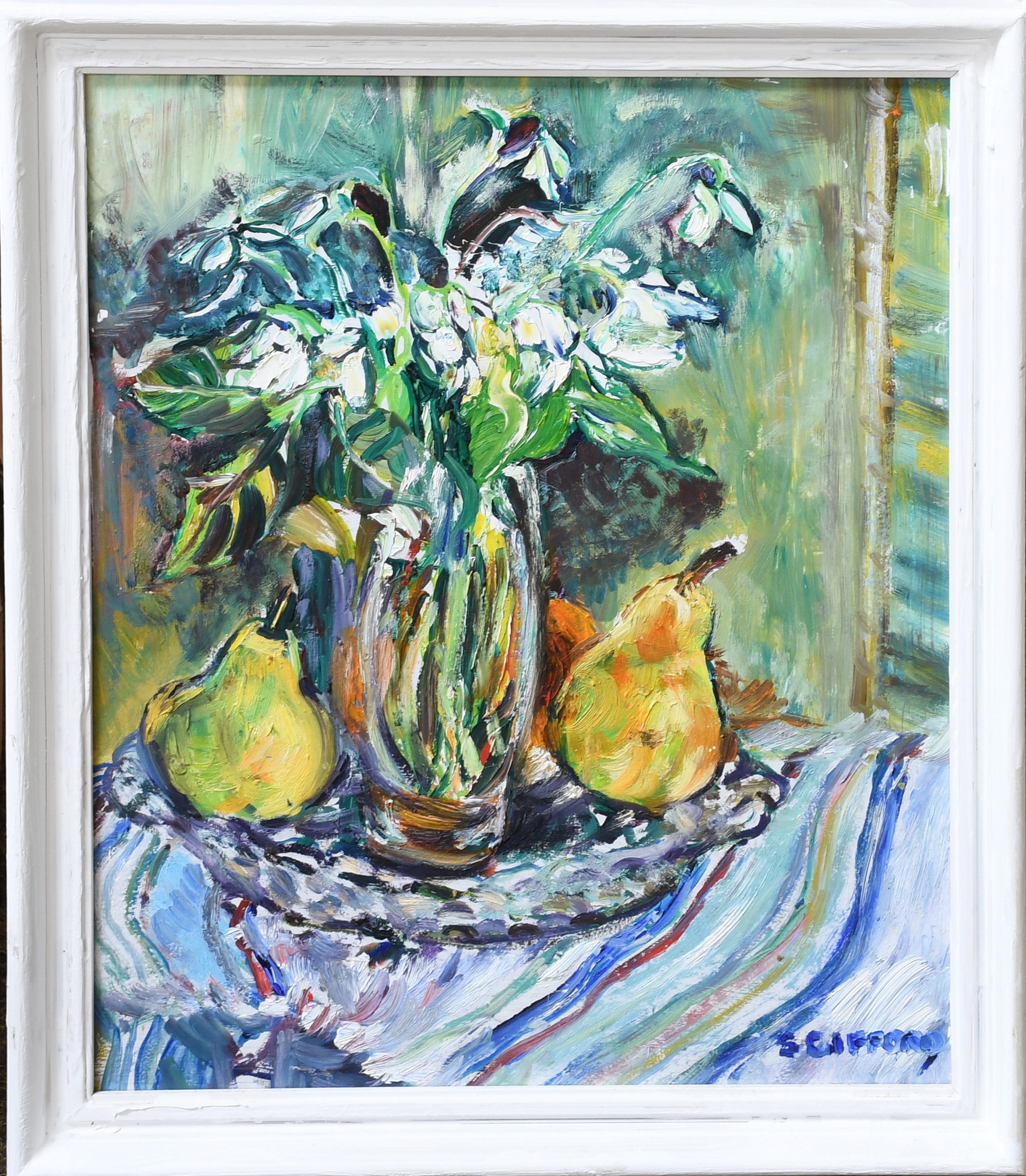 N. Lightowler | Still life with apples and tulips | MutualArt