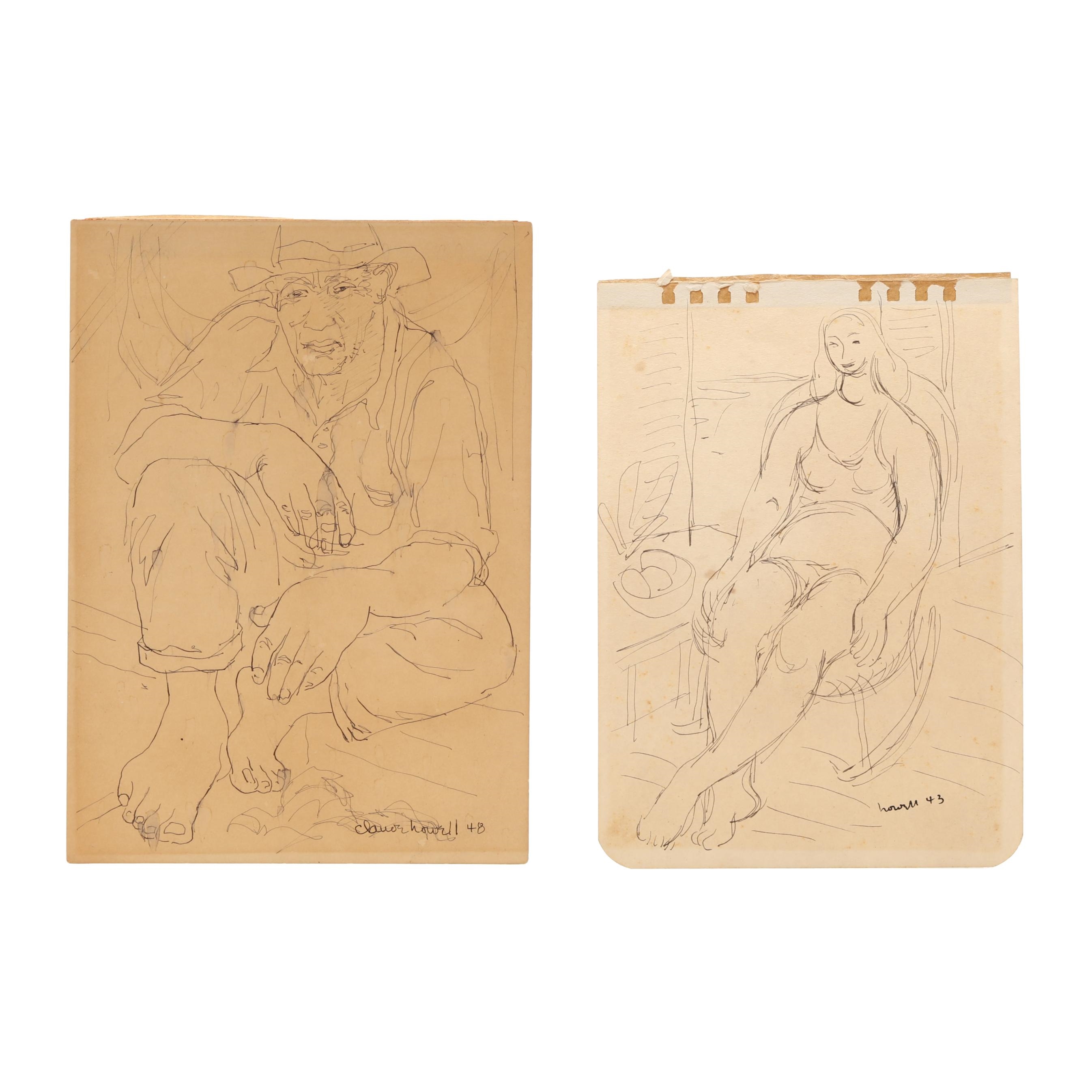 Claude Howell | Two Sketches of Seated Figures (1948) | MutualArt