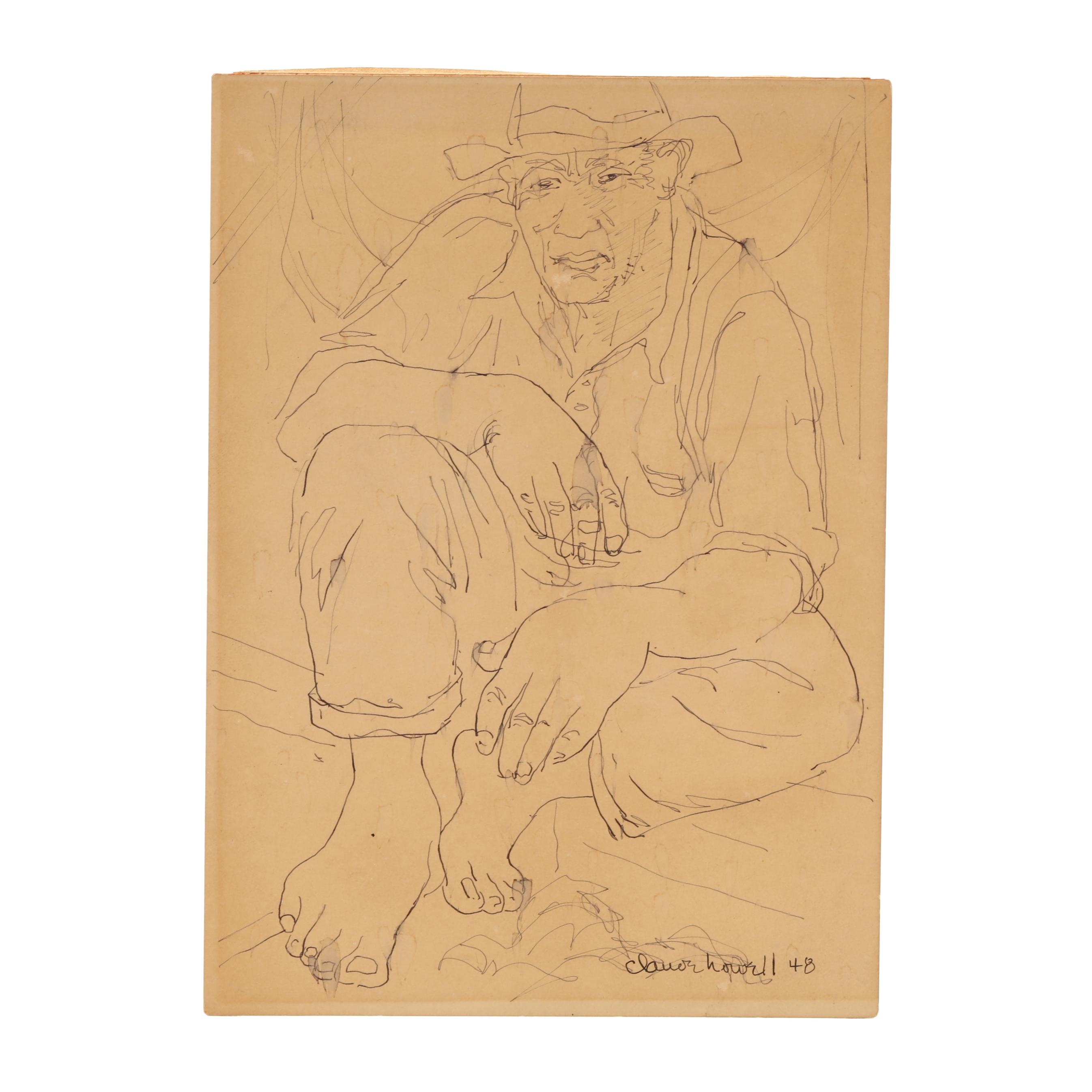Claude Howell | Two Sketches of Seated Figures (1948) | MutualArt