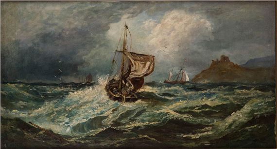 Fishing Boats at Cricwith, North Wales - William Joseph Julius Caesar Bond