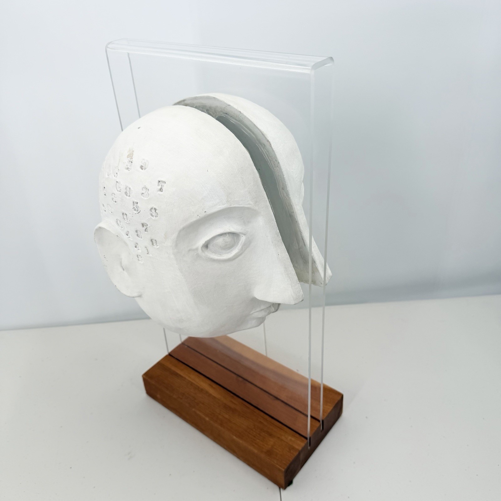 David Gil | Ceramic Split Head Face Sculpture (1960) | MutualArt