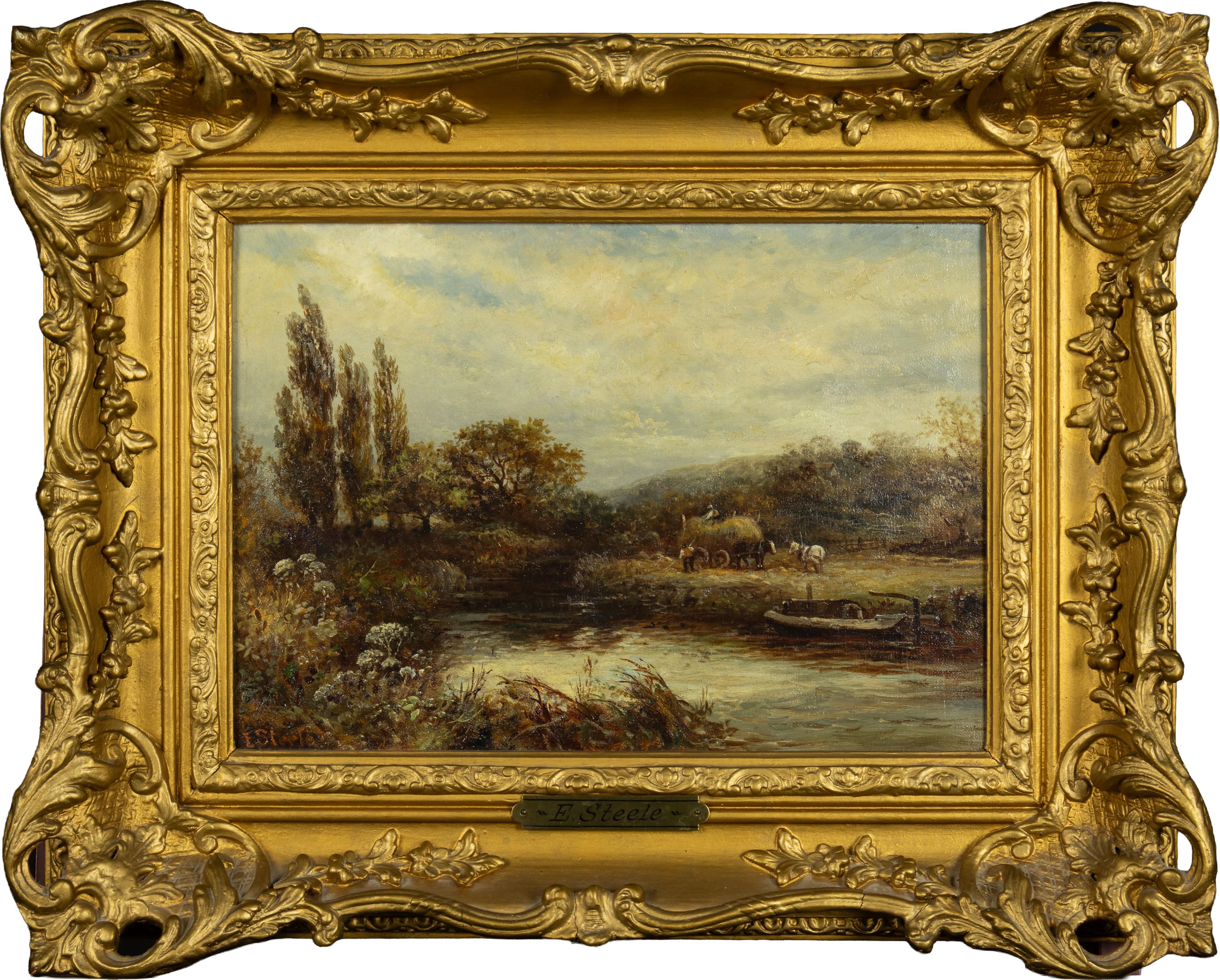 Edwin Steele | Loading the Hay Wagon | MutualArt