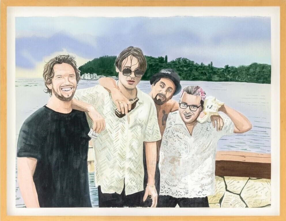 David Risley | Friends on the Lake | MutualArt