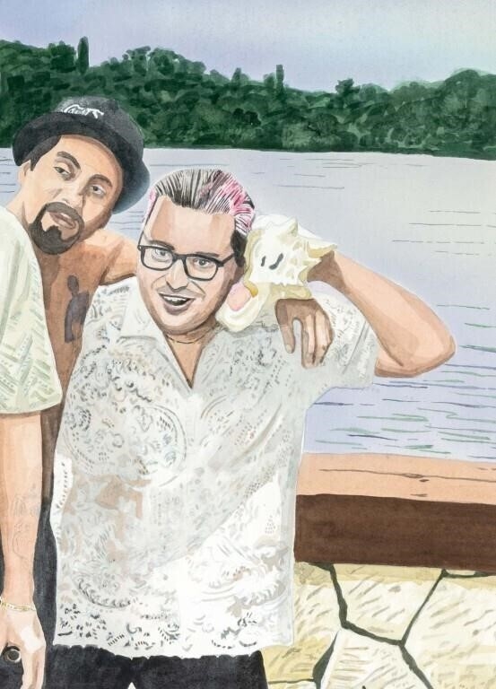 David Risley | Friends on the Lake | MutualArt