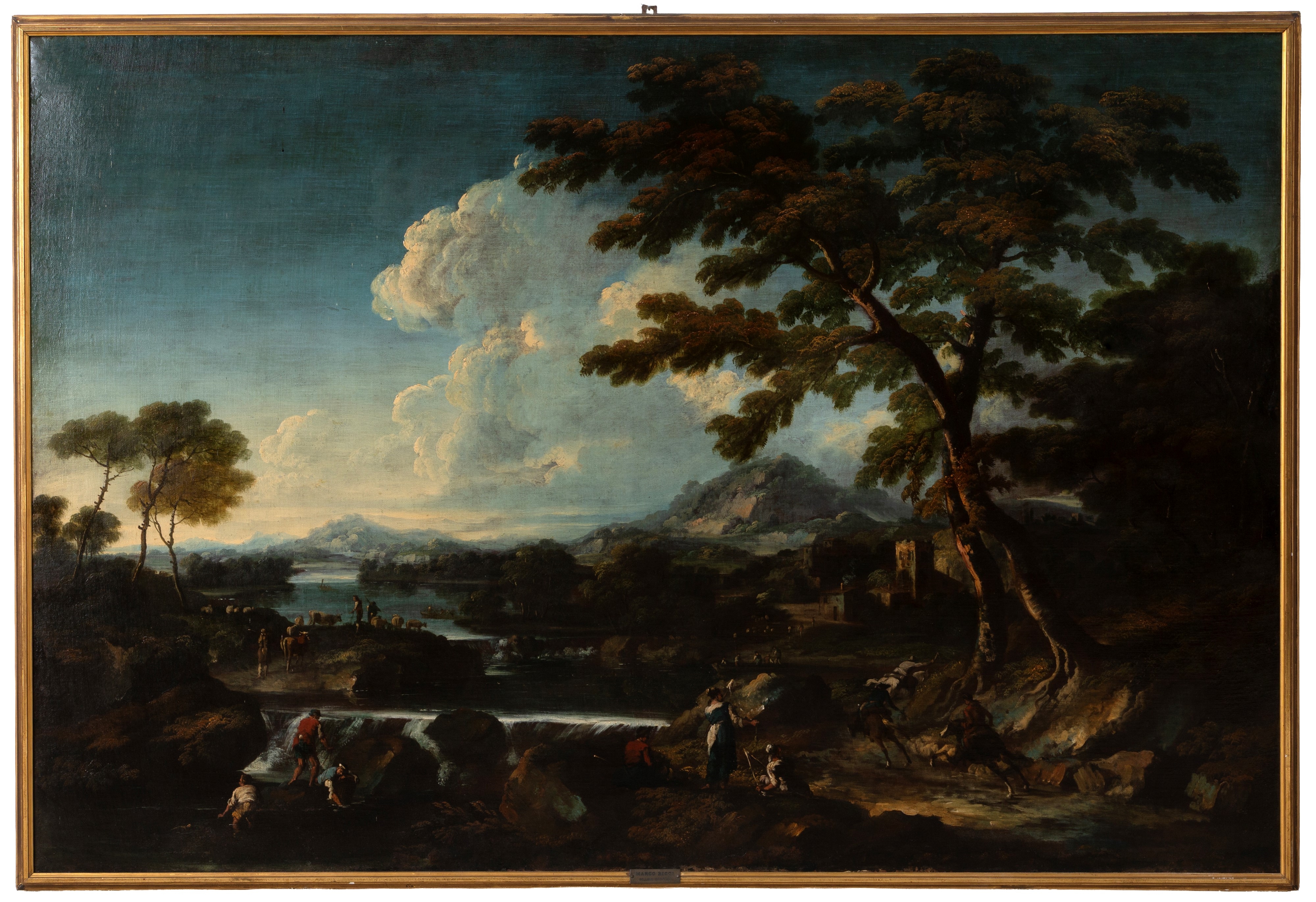 Marco Ricci | RIVER LANDSCAPE WITH CHARACTERS | MutualArt