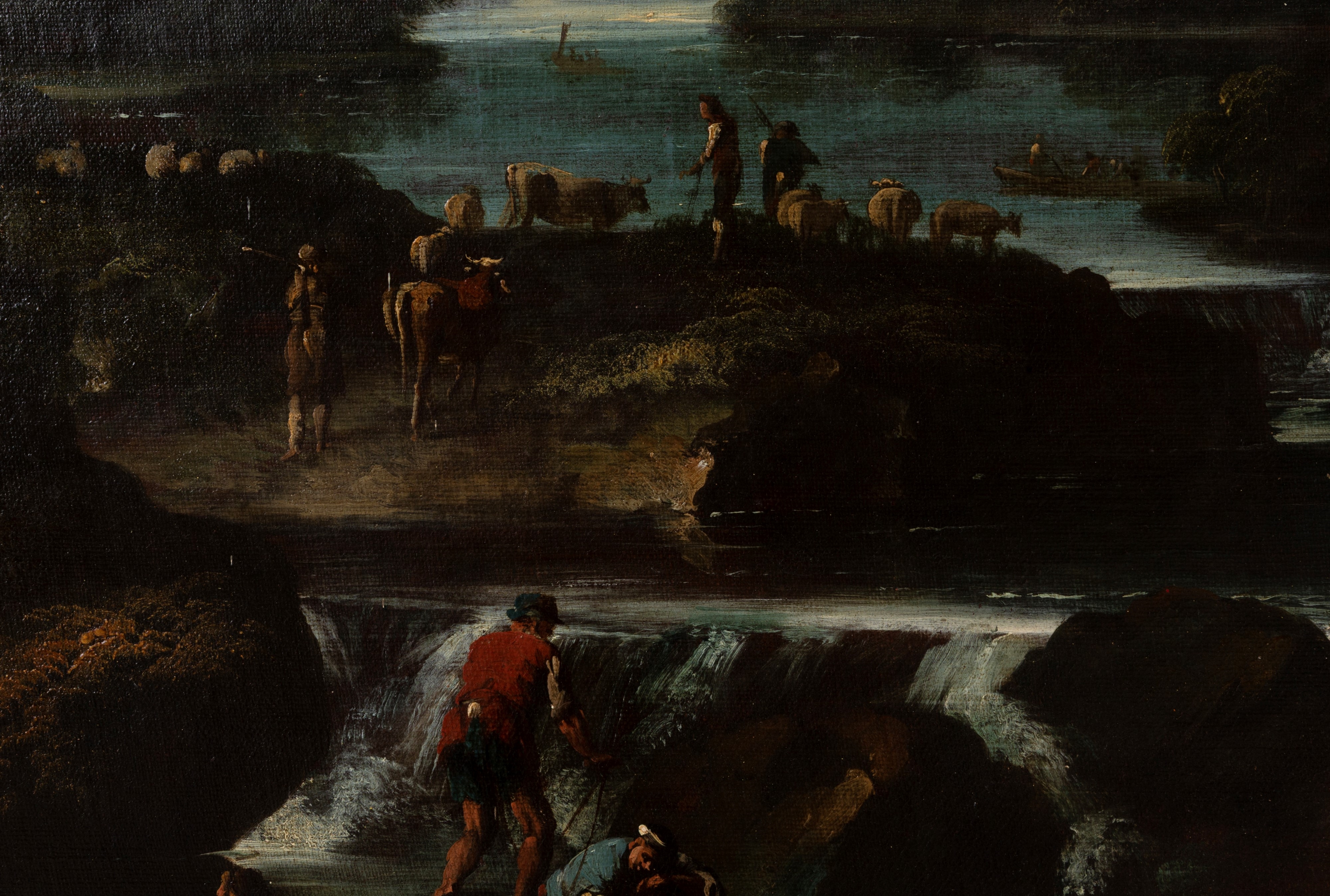 Marco Ricci | RIVER LANDSCAPE WITH CHARACTERS | MutualArt