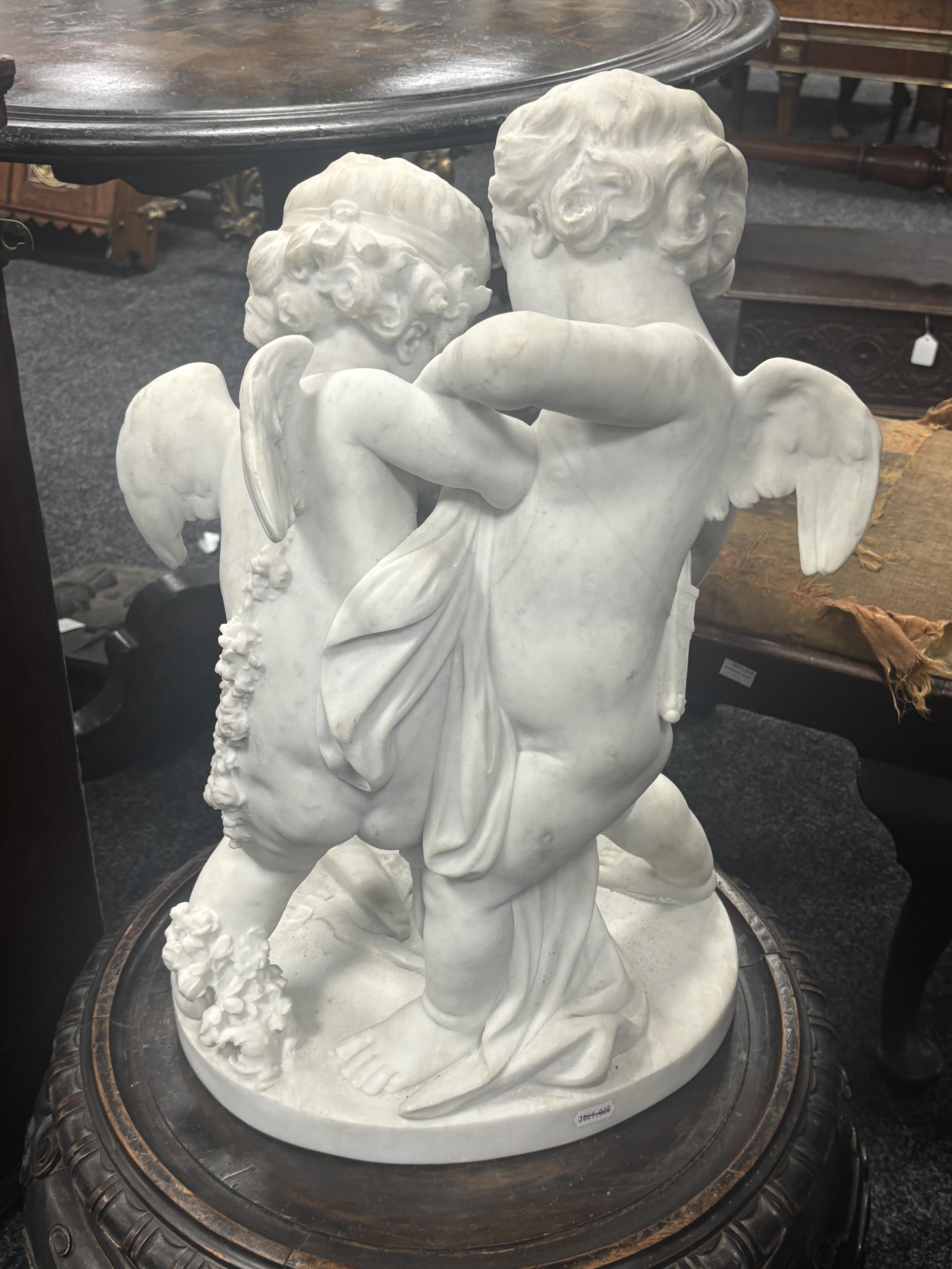 Étienne-Maurice Falconet | A 19TH CENTURY WHITE MARBLE FIGURAL GROUP OF ...